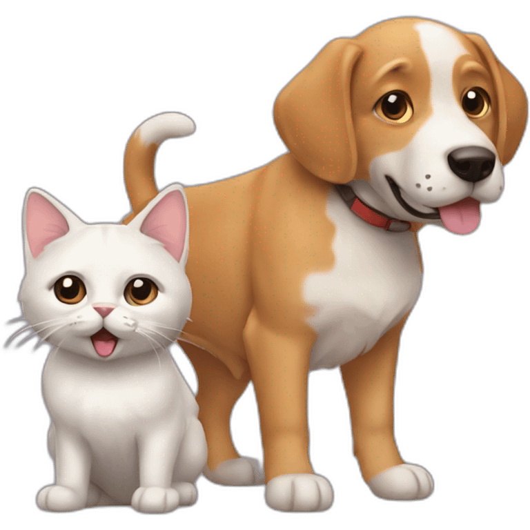 Cat and dog emoji