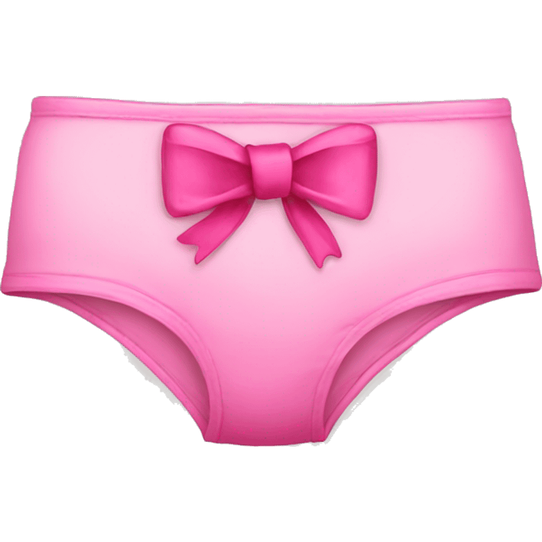 Pink briefs with bow  emoji