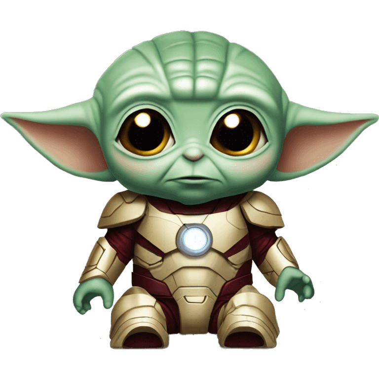 Baby yoda as iron man emoji