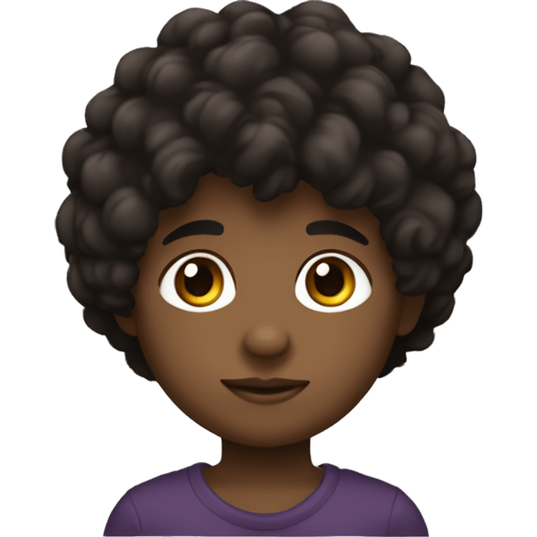 niño de pelo negro, piel palida, ojos marrones y delgado emoji