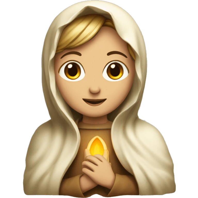 The Virgin continues to hold the omophorion emoji