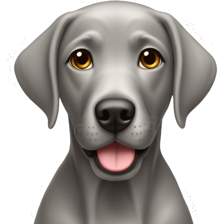 Silver Labrador retriever emoji