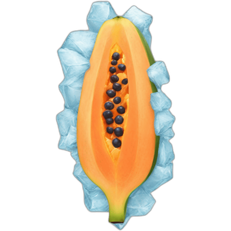 Papaya frozen ice emoji