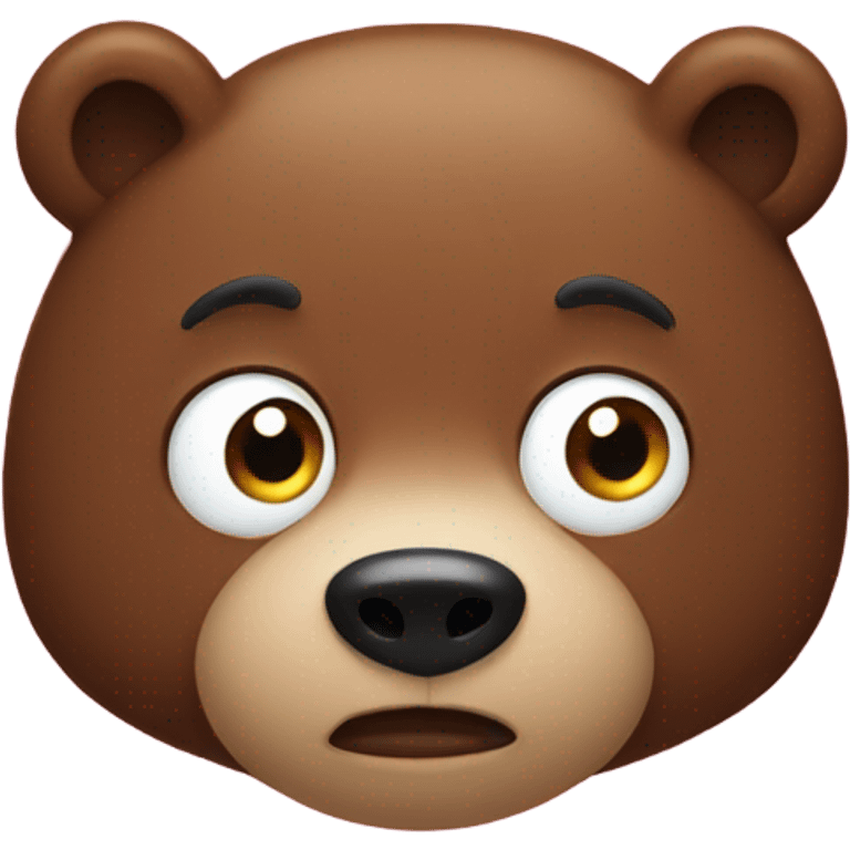 Hiding bear snacks emoji