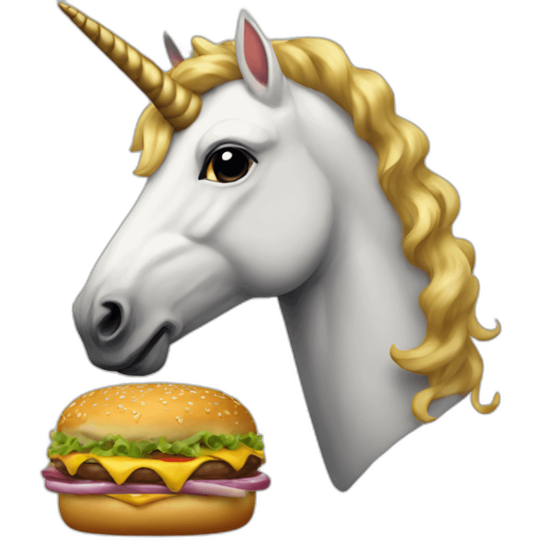 A burguer unicorn emoji