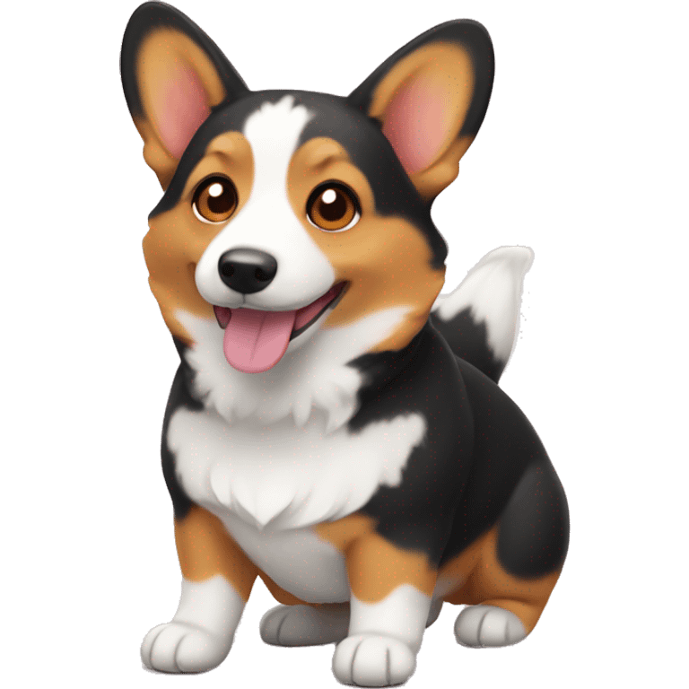 Tricolor corgi emoji