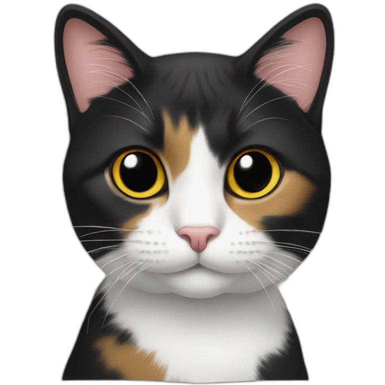 tricolor cat black emoji