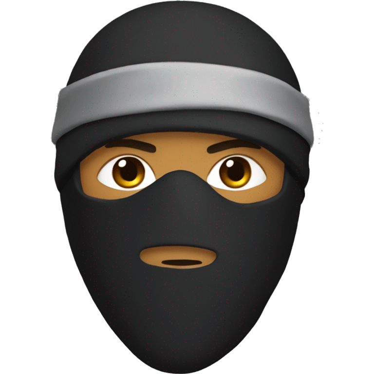 Ninja with ered  emoji