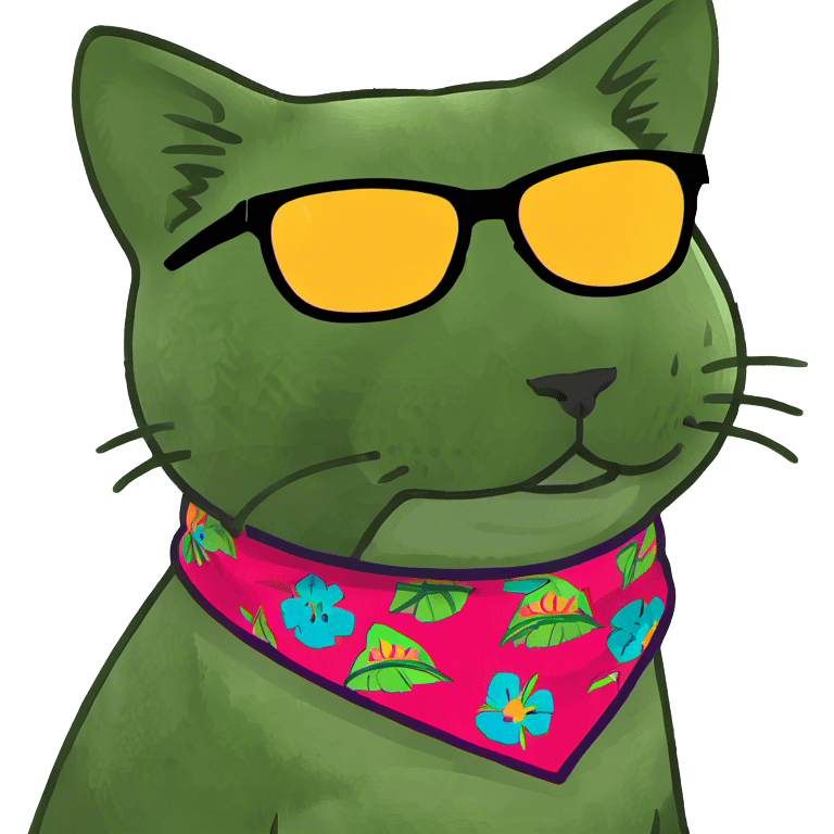 Cat with sunglasses emoji