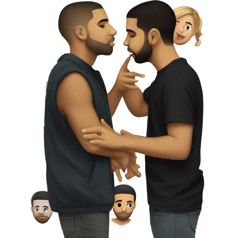 drake kissing drake kissing drake kissing drake emoji