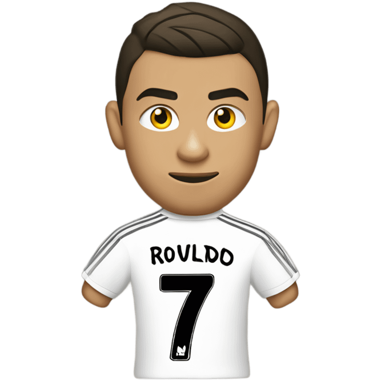 Cristiano Ronaldo at Manchester united with number seven shirt 2008 emoji