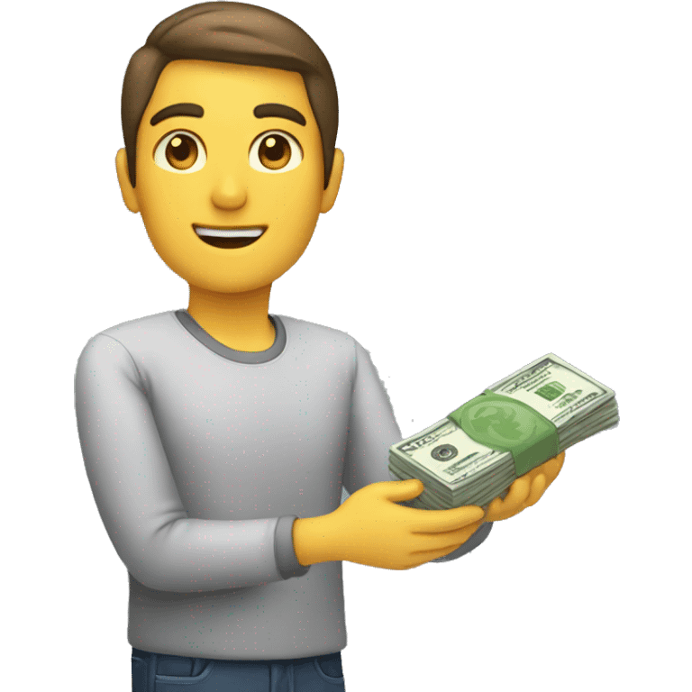 customer staying with money emoji