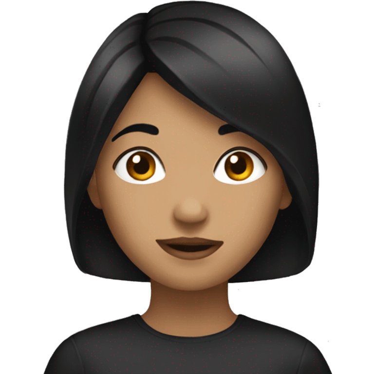 Girl with black hair emoji