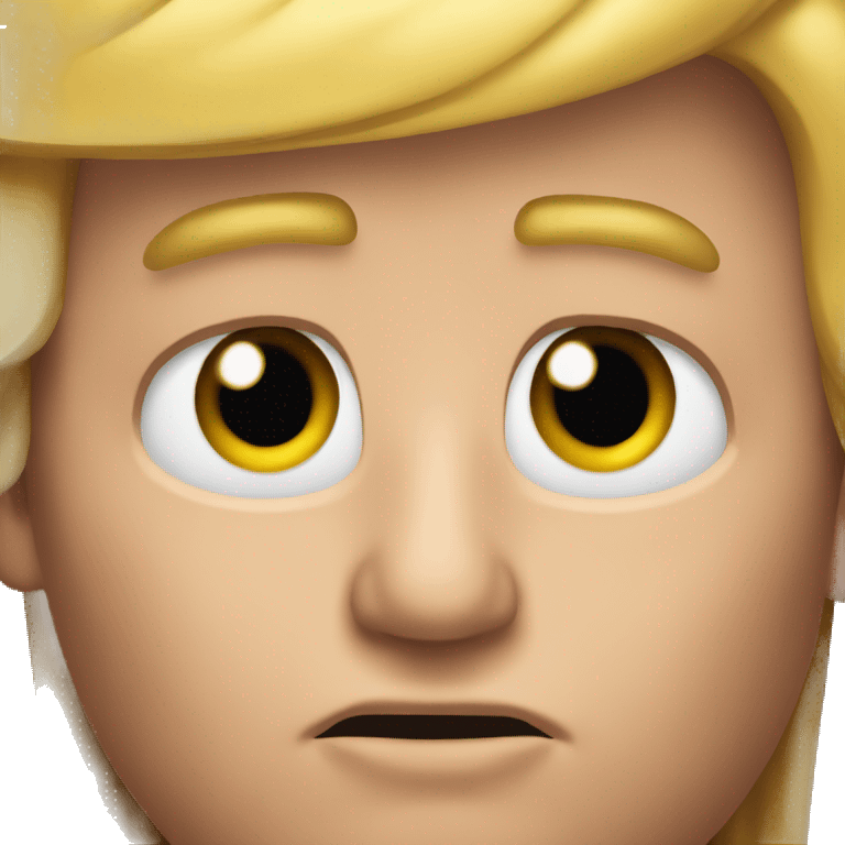 trump with long lashes emoji