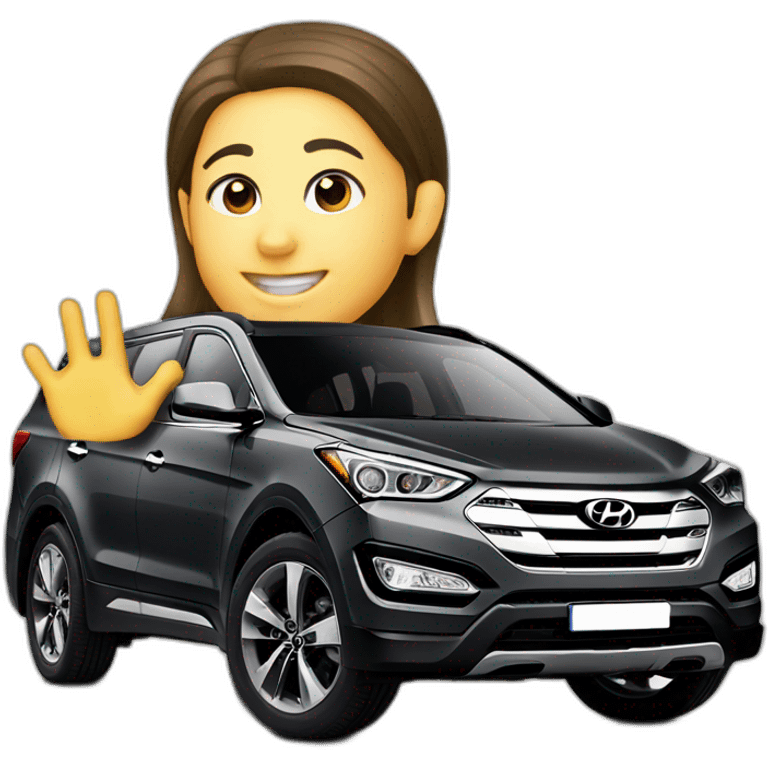 Hyundai Santa Fe year 2012 dark grey emoji