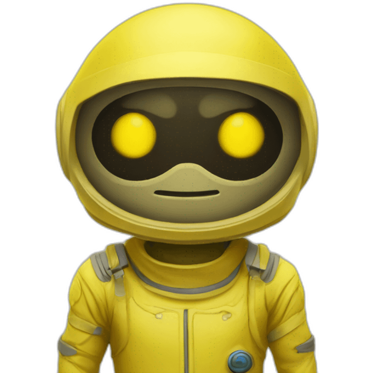 Un extraterrestre de couleur jaune emoji