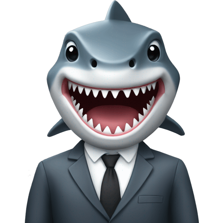 Shark work in office emoji