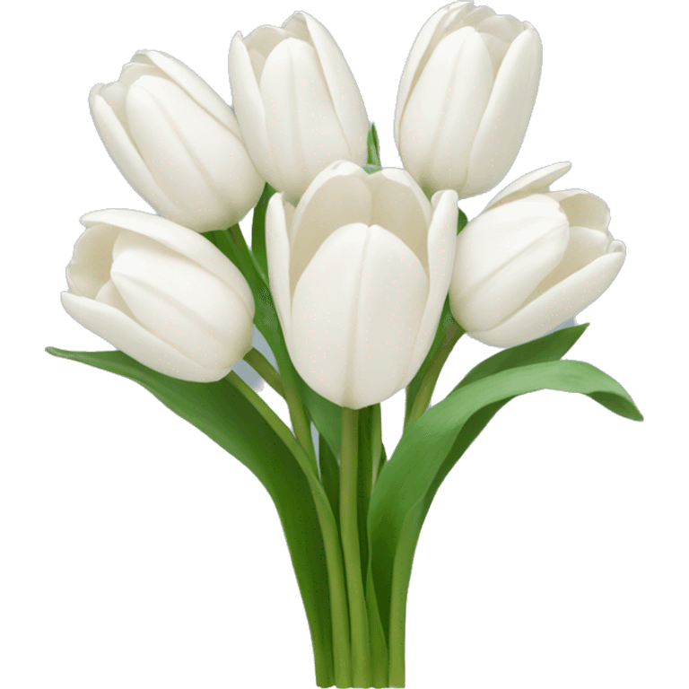 white tulip bouquet  emoji