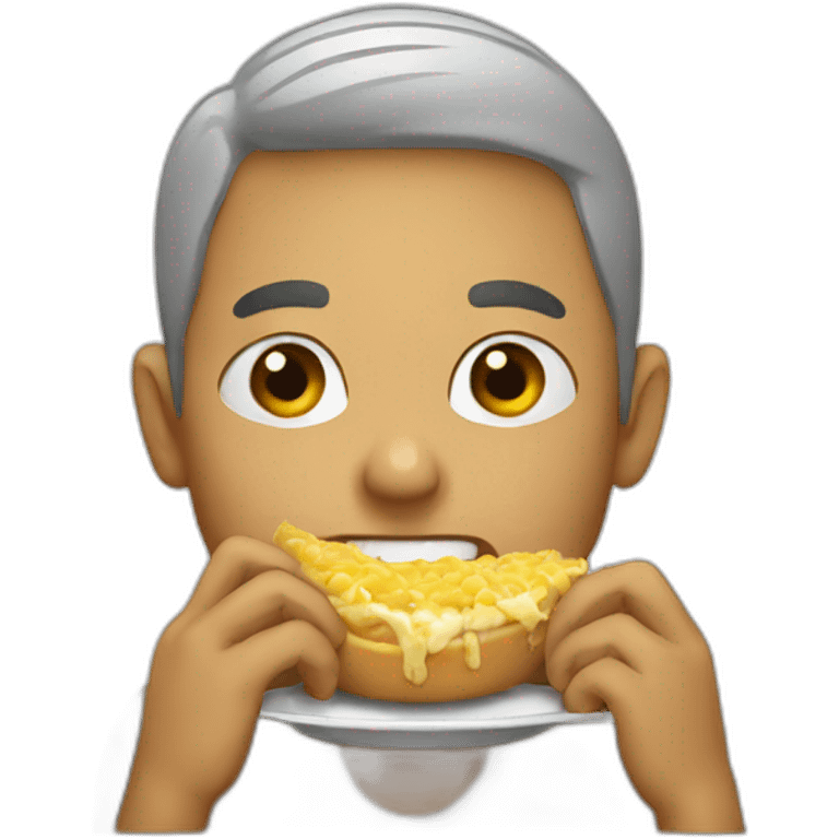 a person eating emoji