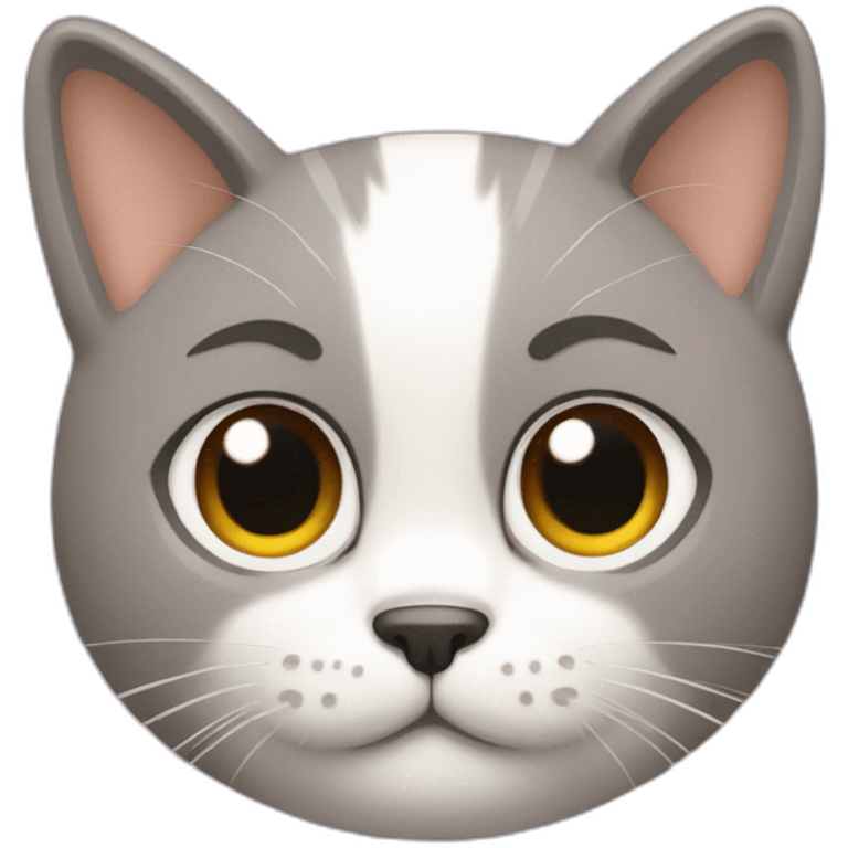 Chico con pelo blanco con orejas de Gato  emoji