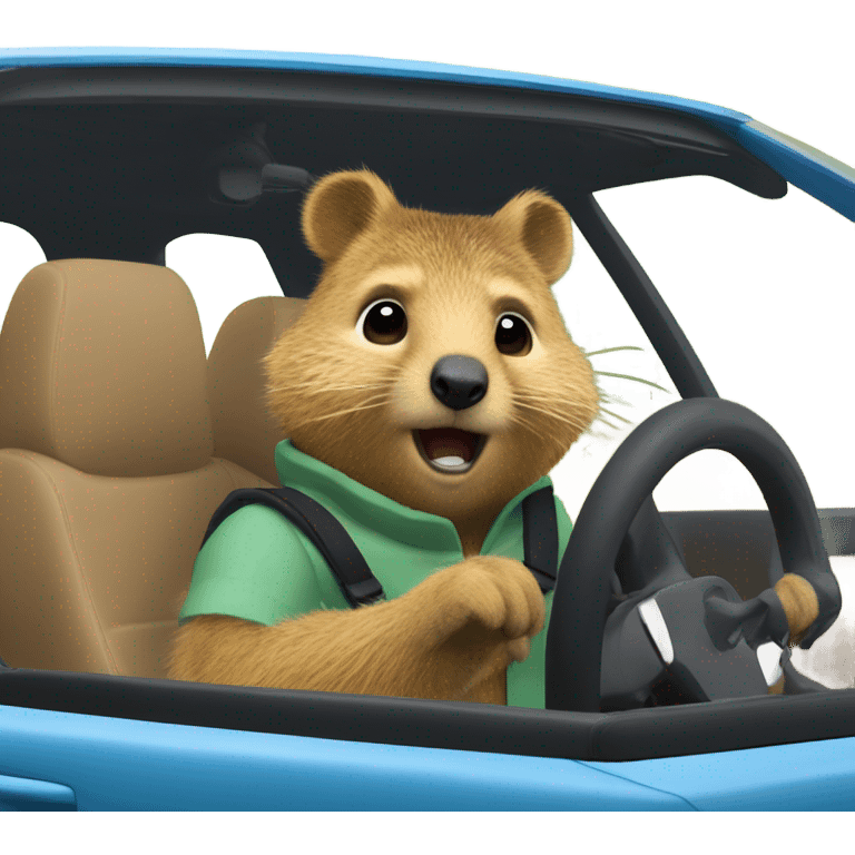 Quokka driving car  emoji