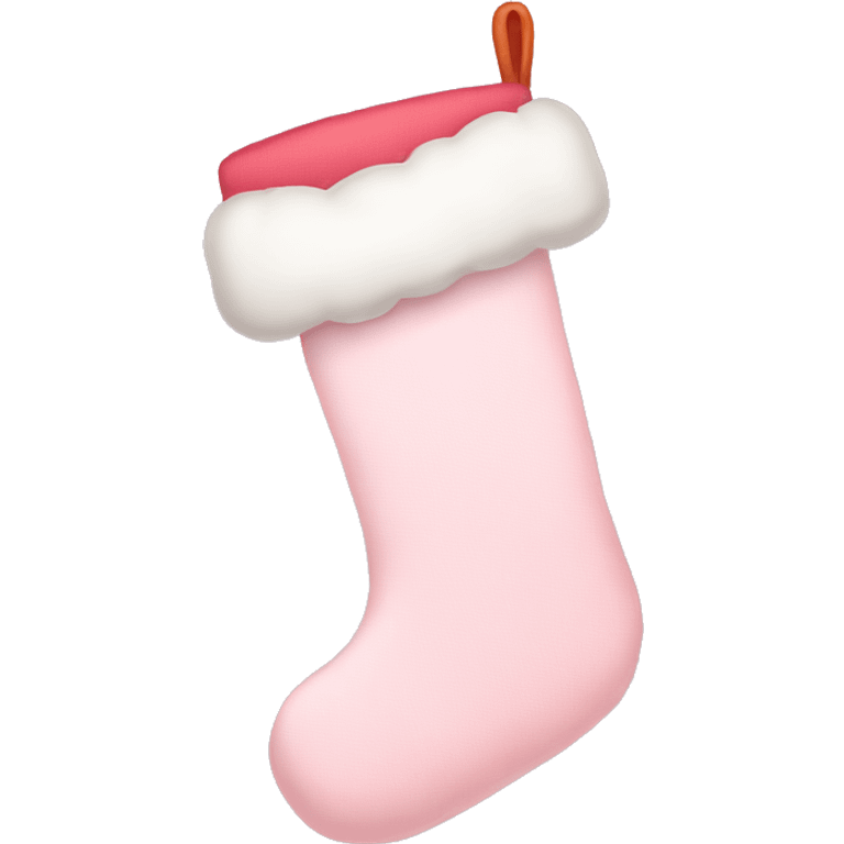  light pink Christmas stocking emoji