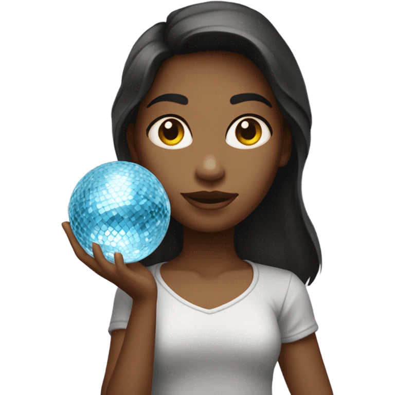 girl with a disco ball  emoji