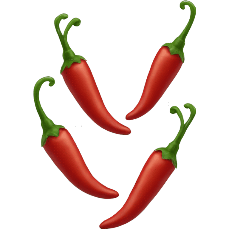 Four and a half red chili peppers emoji