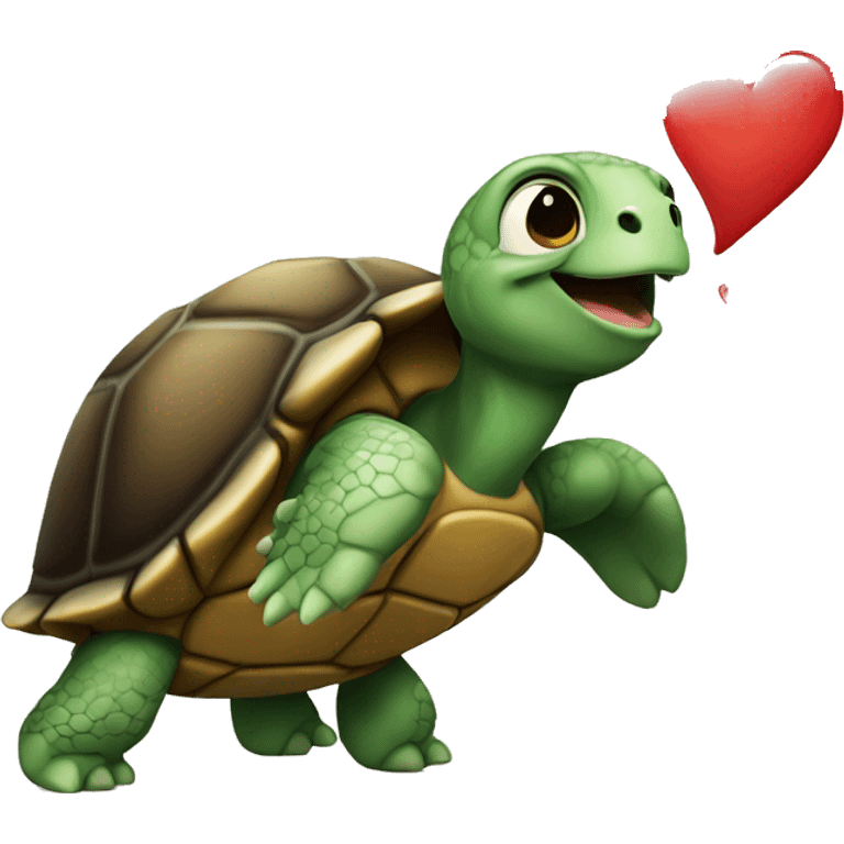 Turtle with a heart emoji