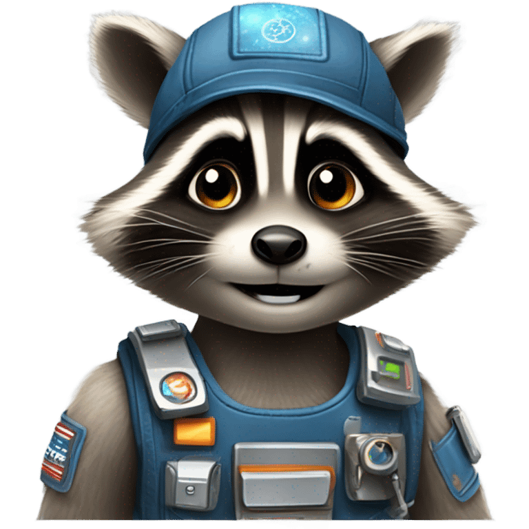 Rocket racoon emoji