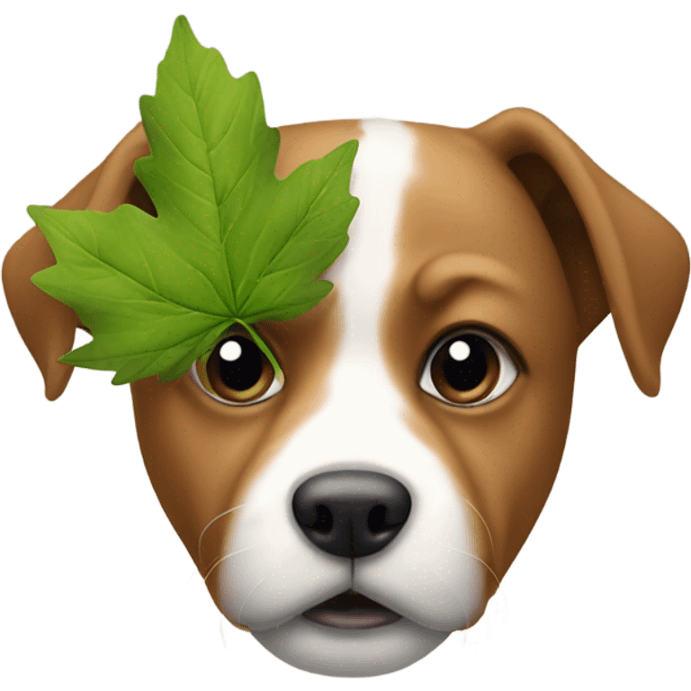 dog leaf emoji