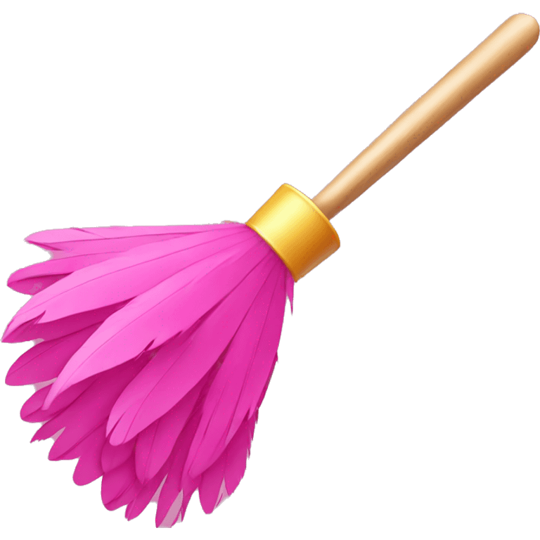 Pink feather duster emoji