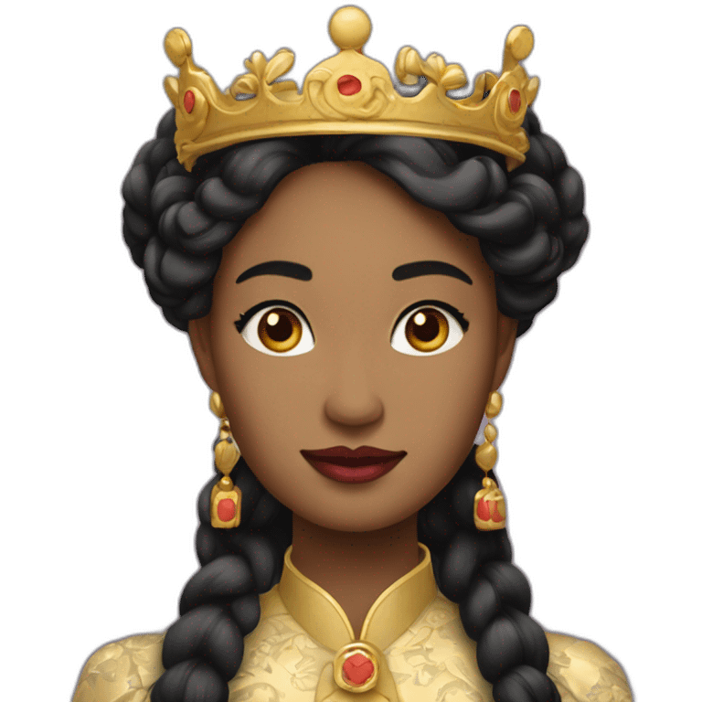 Une reine chinoise noire emoji