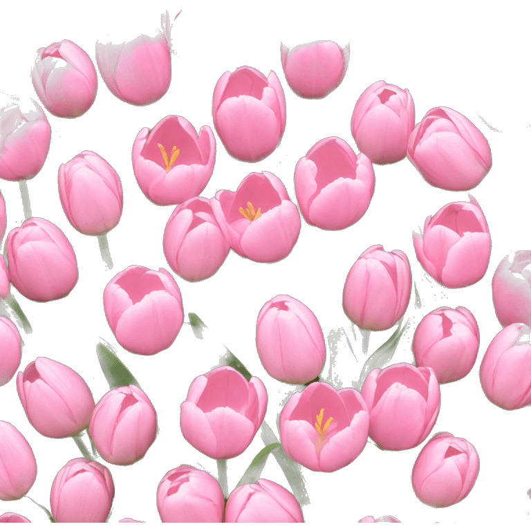 baby pink tulips emoji