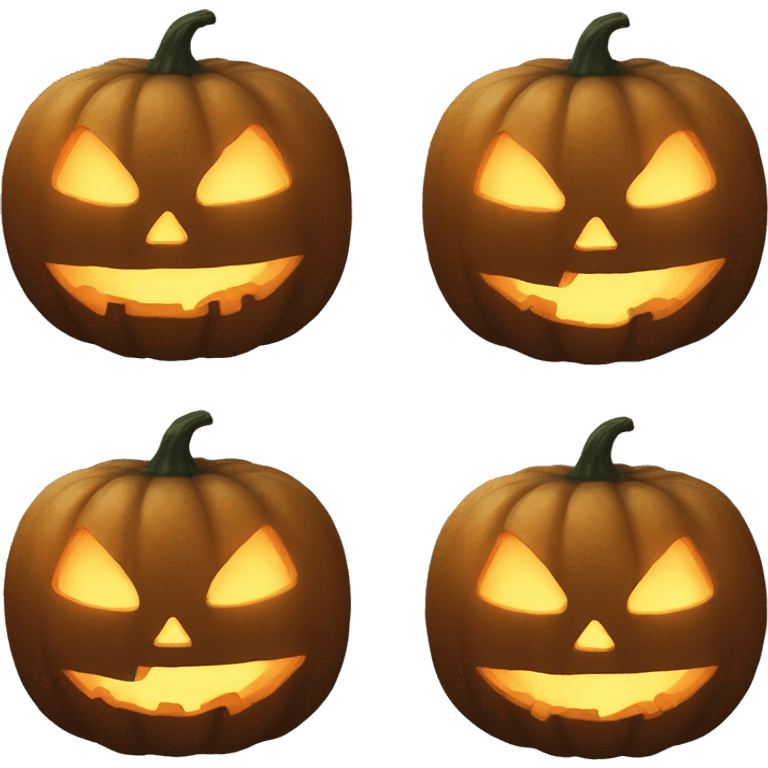 Cool glowing Jack-o-lantern emoji