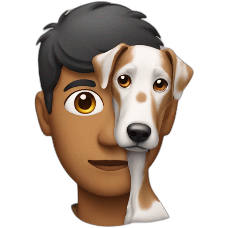 A human with a dog's head emoji