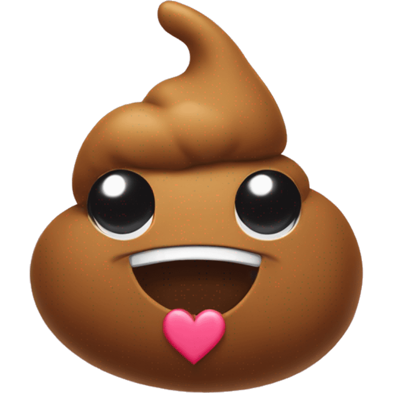 Poo with love hearts  emoji