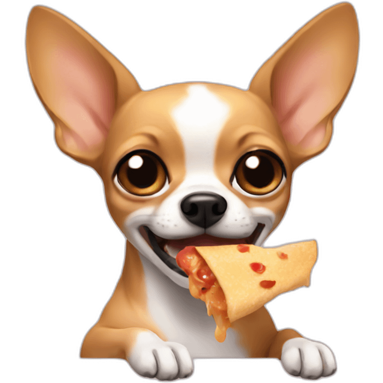 chihuahua eating emoji