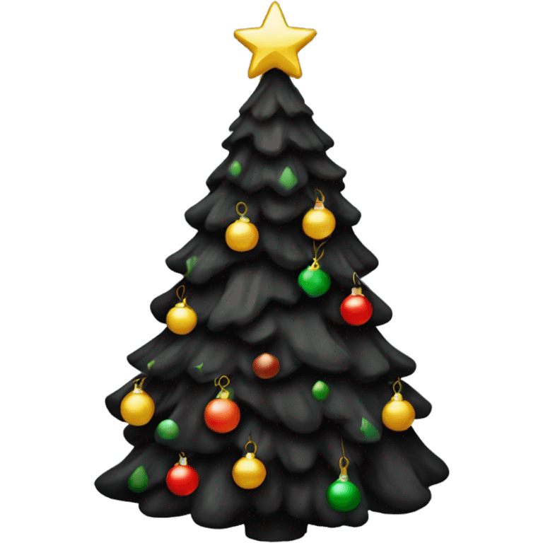 Black christmas tree  emoji