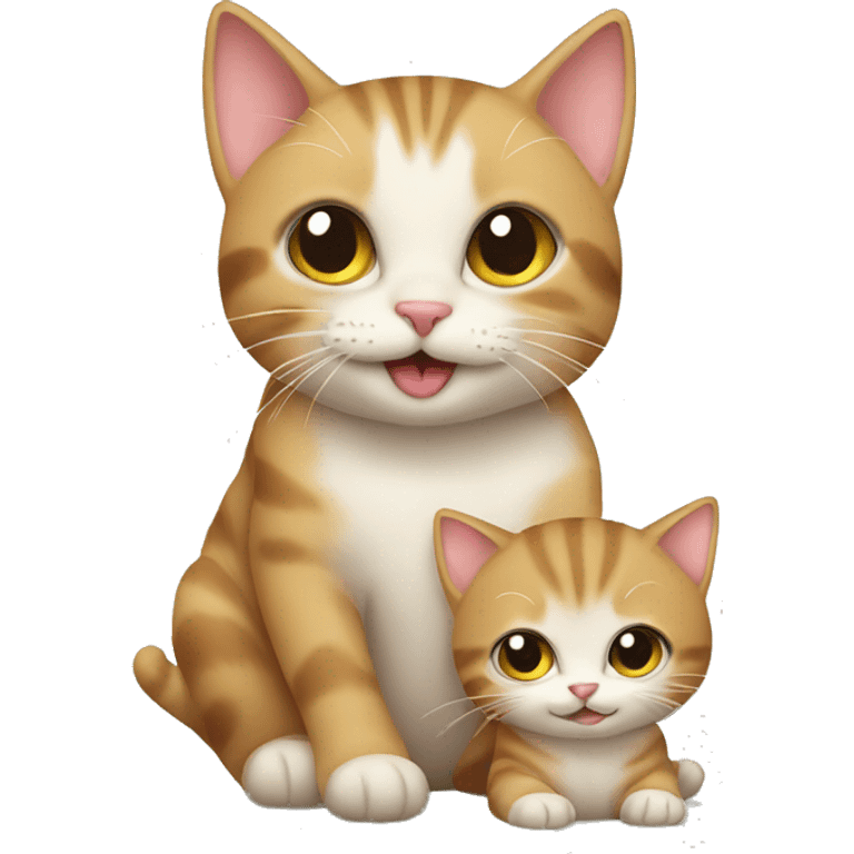 Cat and baby emoji