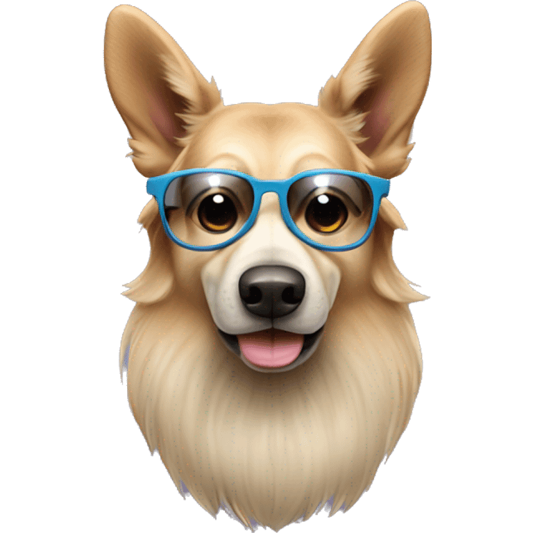 norwegian moose dog with cool glasses emoji