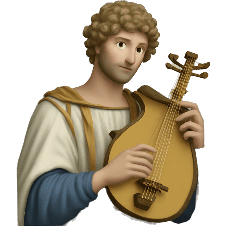 Petrarch holds a lyre in his hand emoji