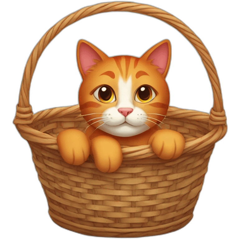 red cat in a basket emoji