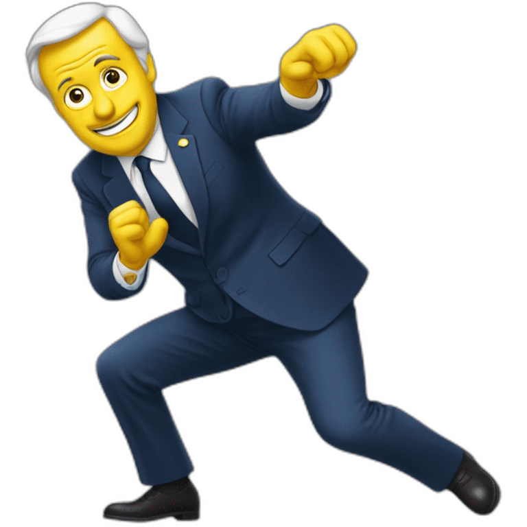 Bob l'éponge danse avec macron emoji