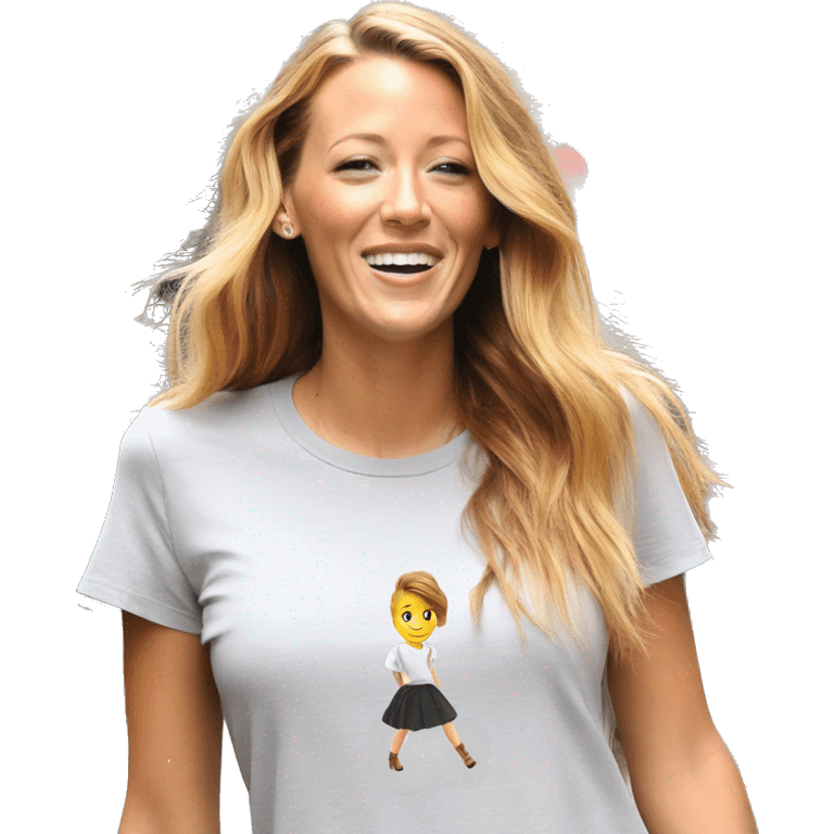 blake lively wearing tee emoji