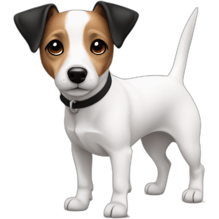 jack russell white with black ears emoji