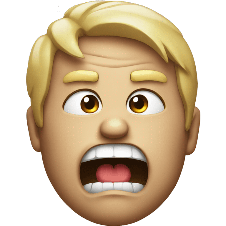 angryface with mouth open emoji