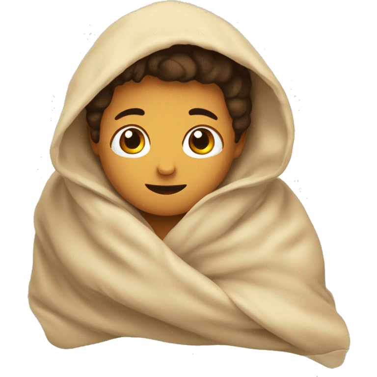 Kid in a blanket emoji