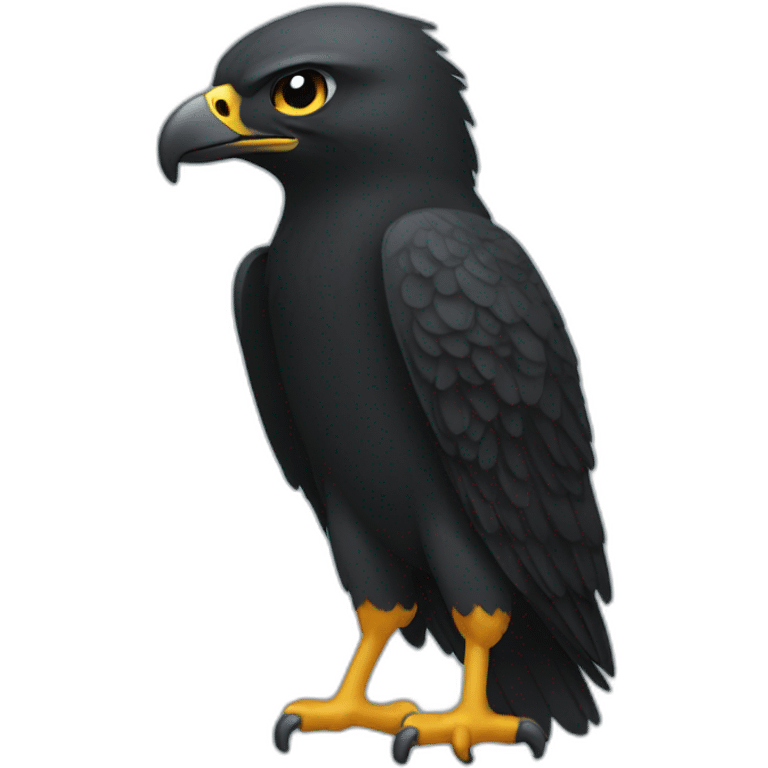 Black falcon like twitter bird emoji