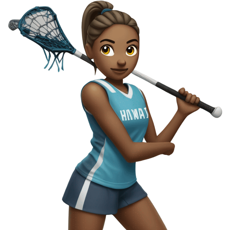 girl playing lacrosse emoji